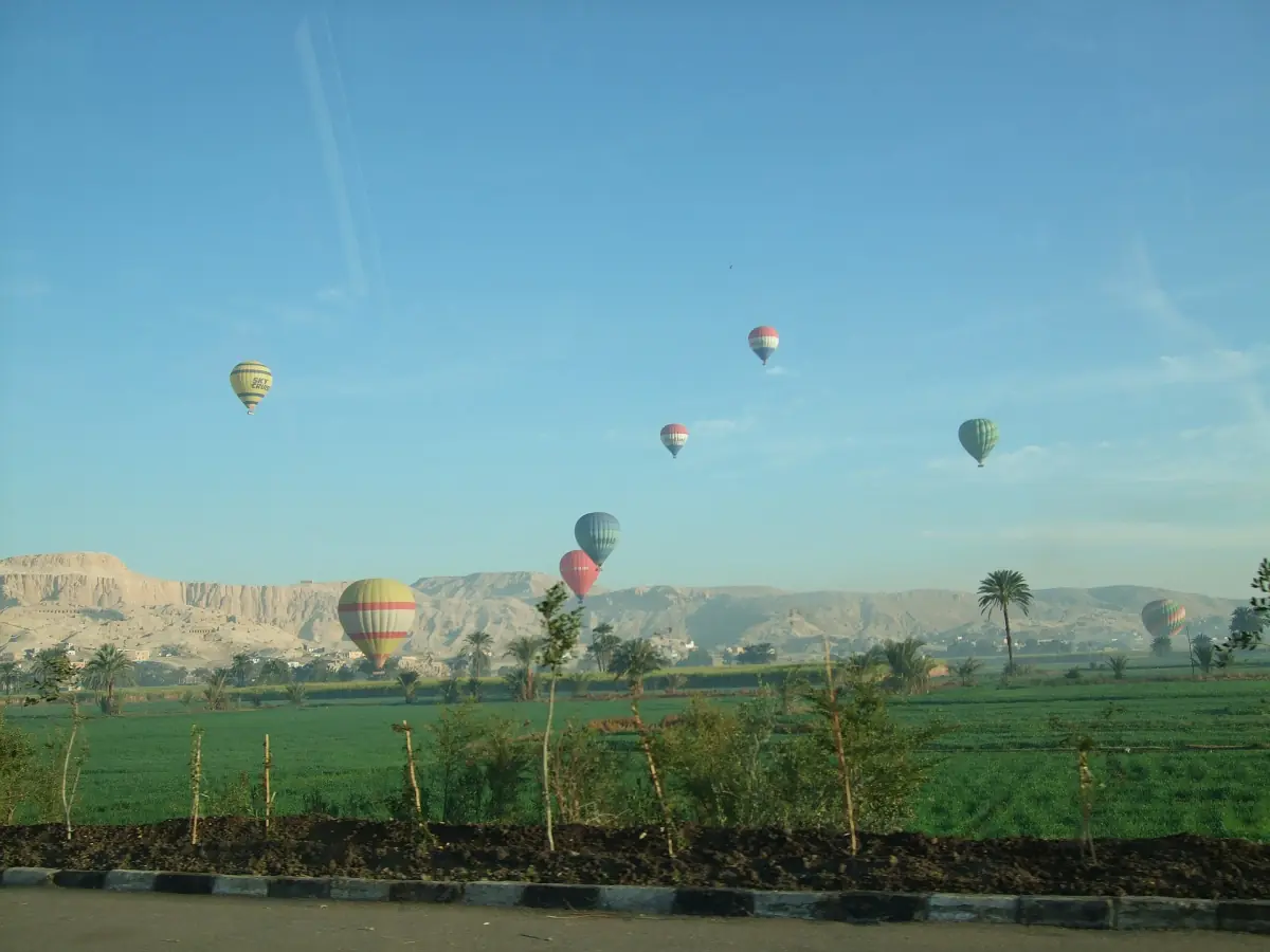 Hot air balloons over the West Bank