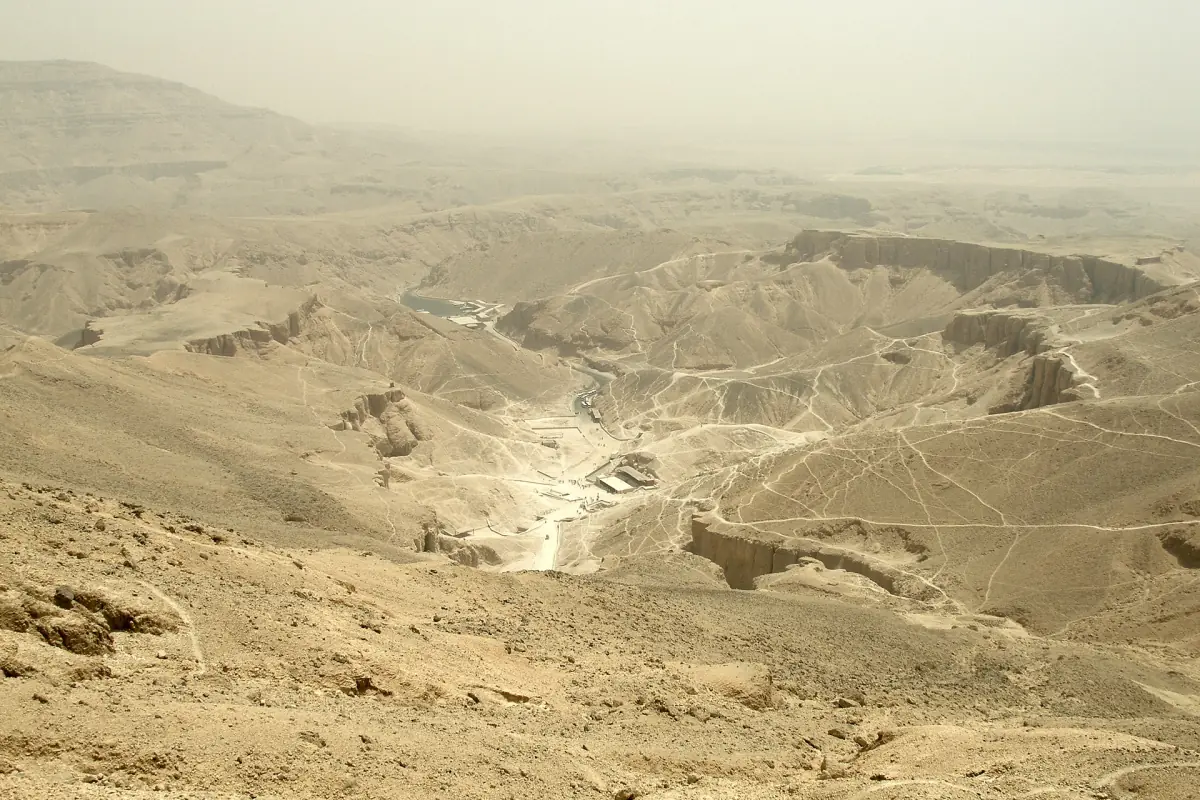 The dry valley on Luxor's West Bank